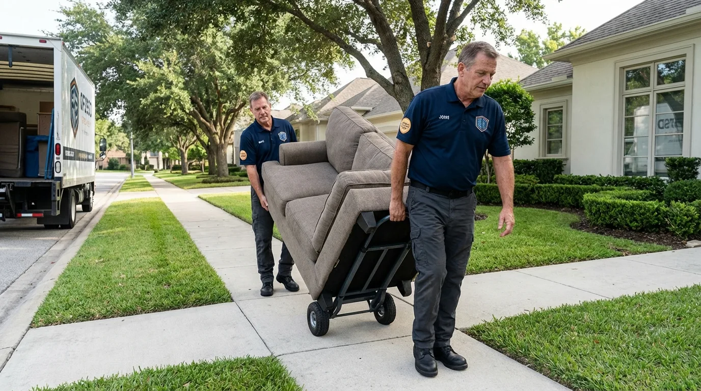 Local residential moving crew loading furniture in Malta, MT
